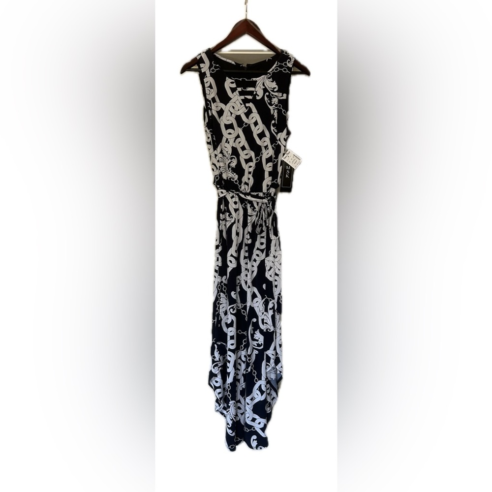 MSK Navy Jumper. Genie Wide Leg with tie waist. NWT. - Picture 5 of 8